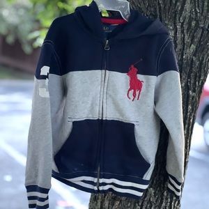Polo Ralph Lauren Toddler Boys Zip up hoodie SZ 4T